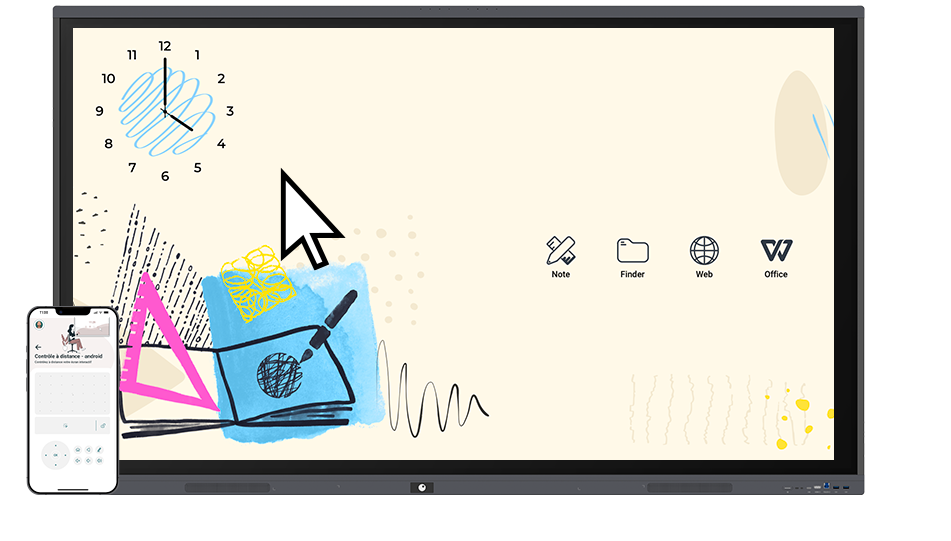Télécommande Speechi Connect sur tablette école pour écran tactile